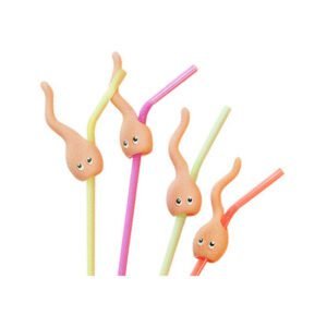 12 PAJITAS SORBETES ESPERMATOZOIDES