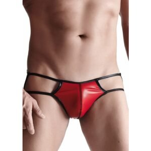 --- WETLOOK MENS BRIEFS - ROJO ---