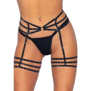 LEG AVENUE RHINESTONE GARTER STRAPPS