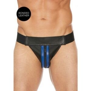 PLAIN FRONT WITH ZIP JOCK - AZUL