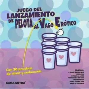 JUEGO DE LANZAMIENTO DE PELOTA AL VASO ERÓTICO