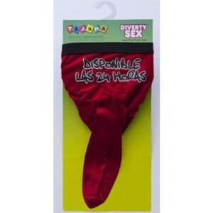 TANGA ROJO TERCIOPELO TROMPA MUSICAL 24 HORAS