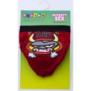 TANGA ROJO TERCIOPELO CHICO TORO