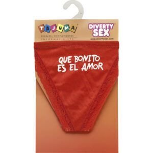 TANGA ROJO CHICA QUE BONITO ES EL AMOR