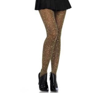 LEG AVENUE MEDIAS DE LUREX TRANSPARENTES NEGRO/ORO