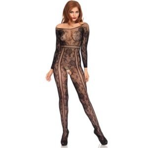 LEG AVENUE BODY DE ENCAJE CON ABERTURA